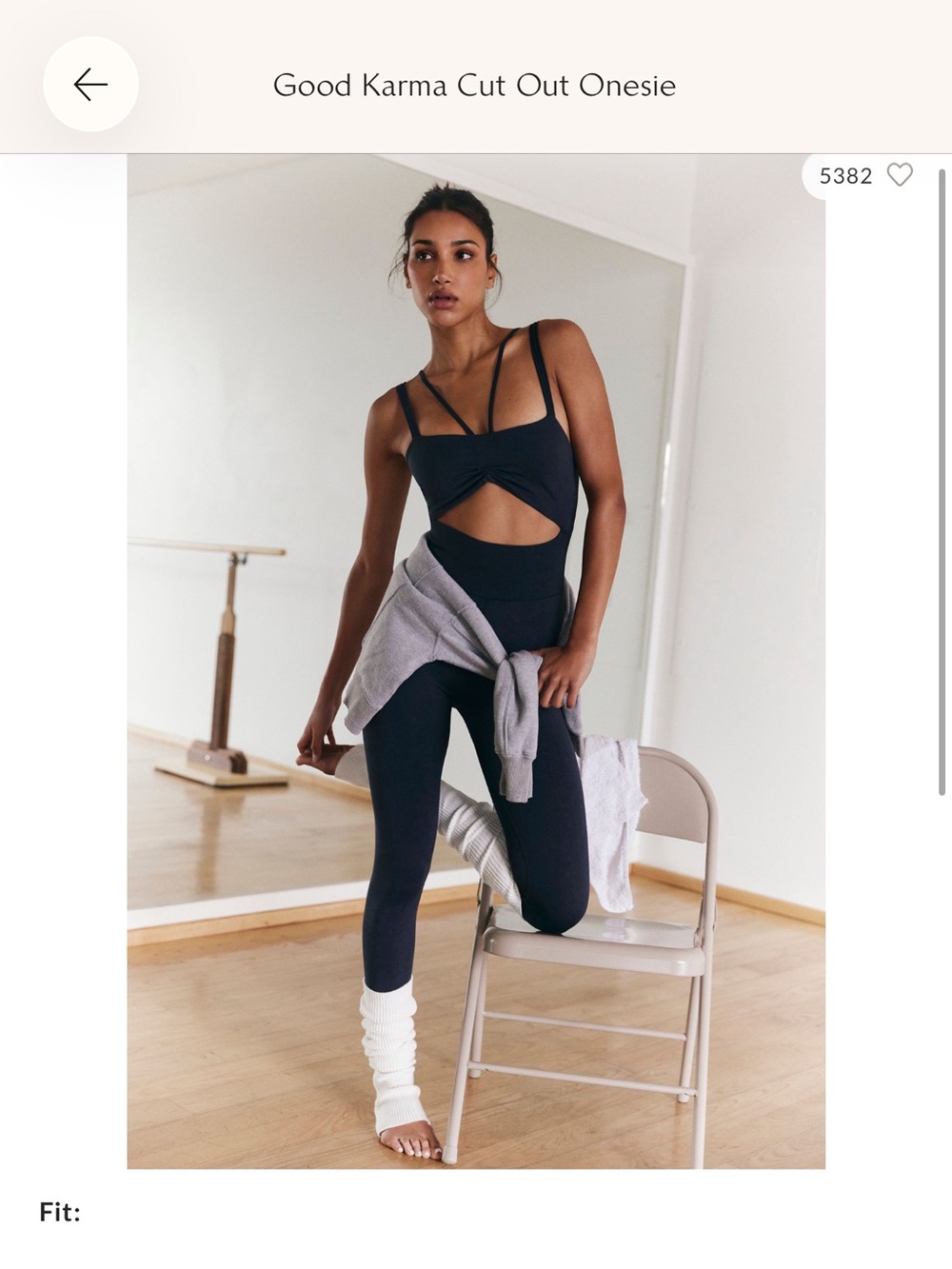 Cut Out Onesie - gray